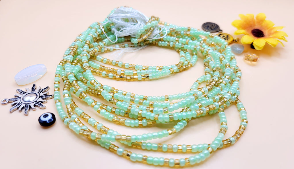 Mint Serenity Set, 2mm, Permanent, Glass Beads