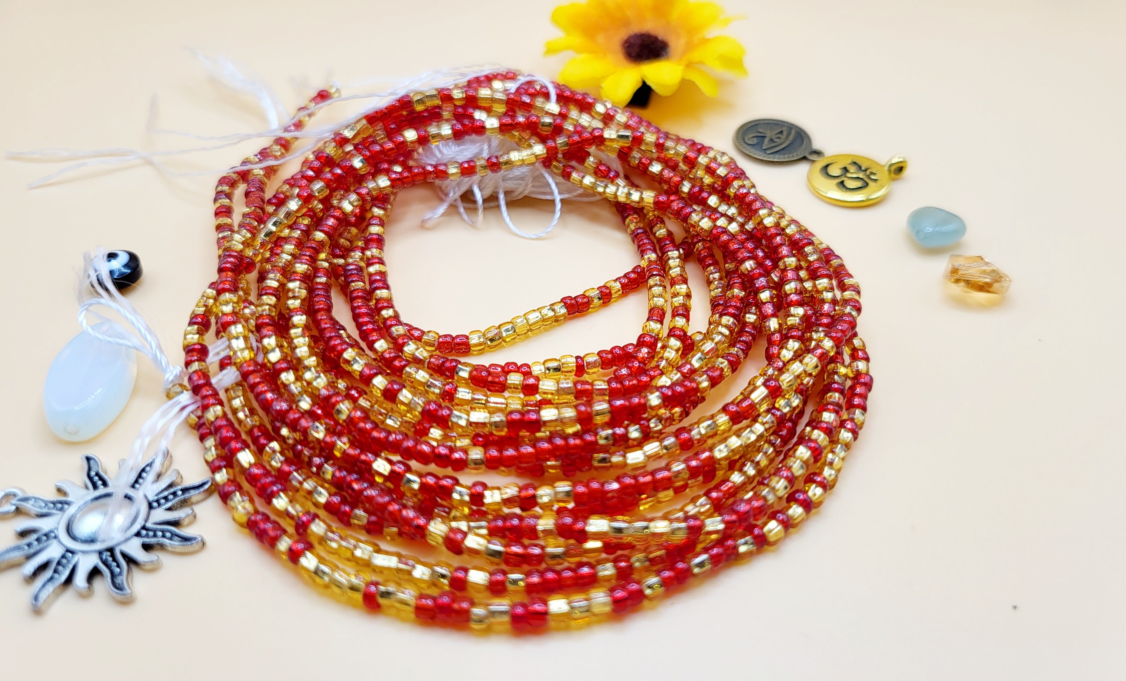 Rouge Elegance Set, 2mm, Permanent, Glass Beads