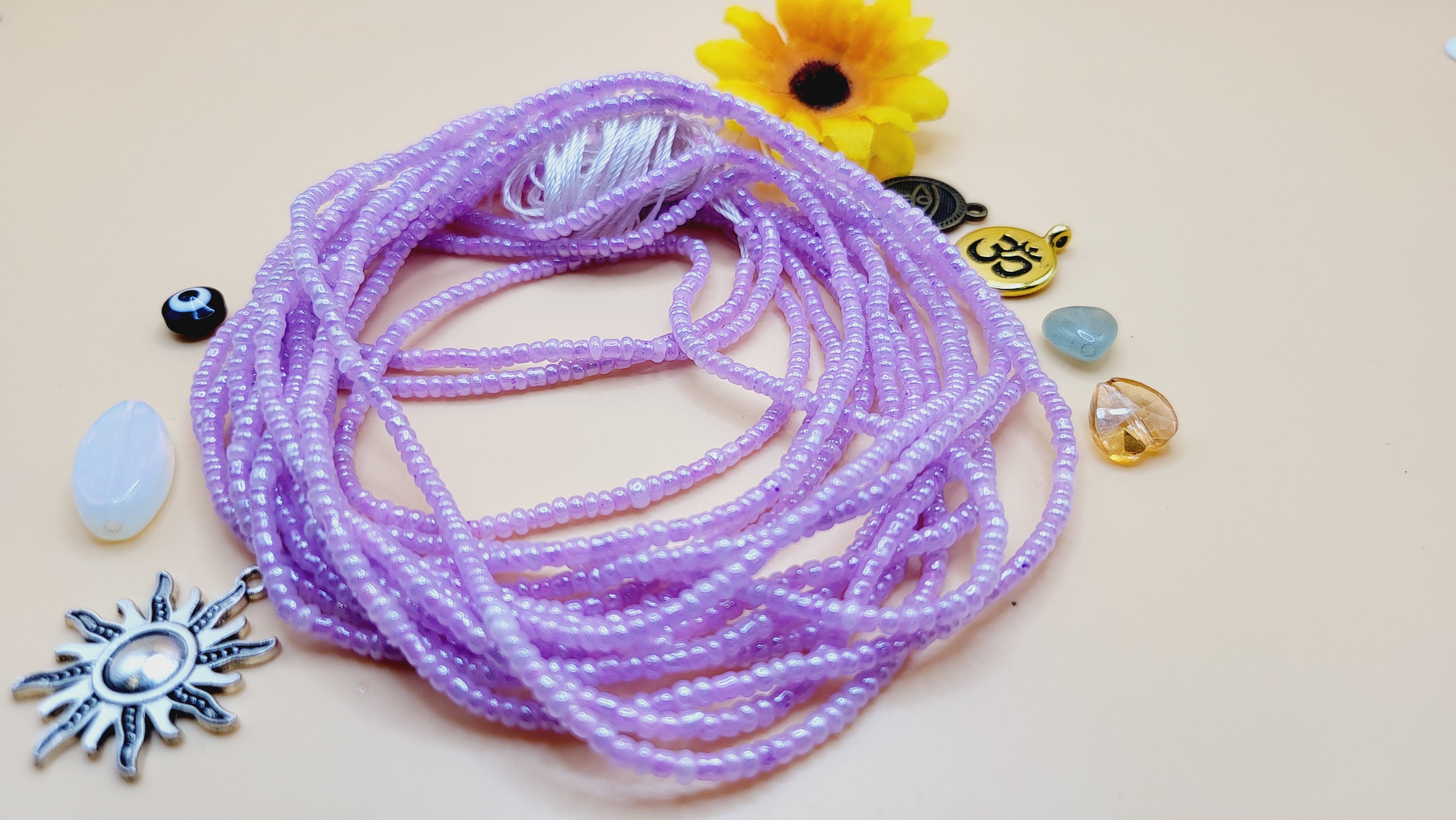 Lavender Girly Set, 2mm, Permanent, Glass Beads