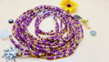 Indigo&Gold, Permanent, Tie on, Micro Ghana Glass Waist Beads 2mm