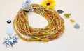 West Africa Queen Multicolor, Permanent, Tie on, Micro Ghana Glass Waist Beads 2mm