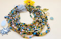Morroccan Queen Multicolor, Permanent, Tie on, Micro Ghana Glass Waist Beads 2mm