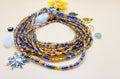 So Fulani Multicolor, Permanent, Tie on, Micro Ghana Glass Waist Beads 2mm