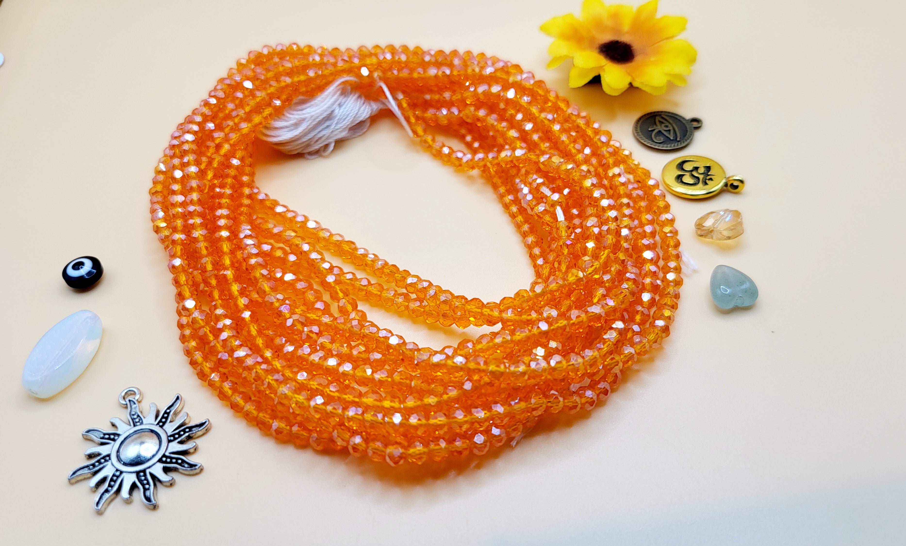 Mandarin Azure Set, 2mm, Permanent, Glass Beads