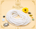 White, Permanent, Tie on, Micro Ghana Glass Waist Beads 2mm