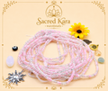 Pink&Clear, Permanent, Tie on, Micro Ghana Glass Waist Beads 2mm